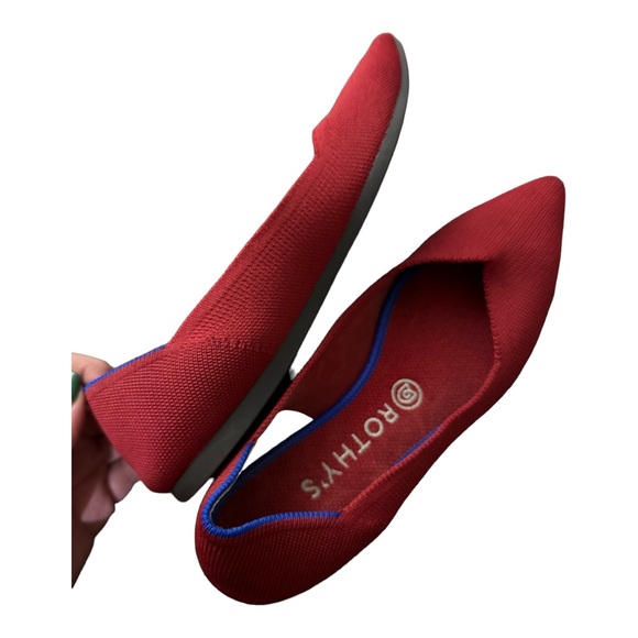 Rothy’s Point Toe Flat in Red, size 8, EUC - Picture 6 of 10